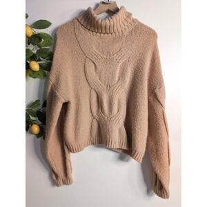 AND NOW THIS Pink Knit Sweater Sz XL